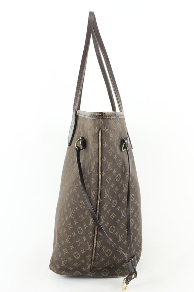 Louis Vuitton Monogram Ebene Mini Lin Idylle Neverfull MM Tote Bag 592lvs615