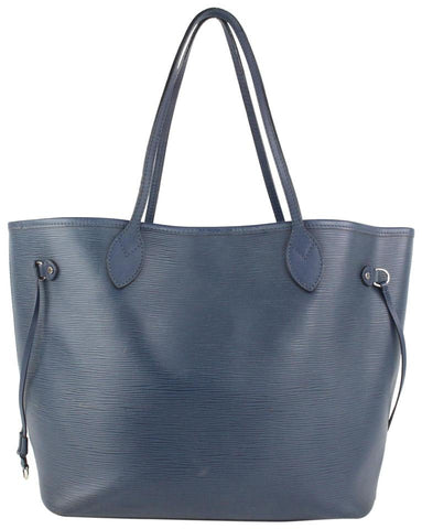 Louis Vuitton Dark Blue Epi Leather Neverfull MM Tote Bag 1012lv42