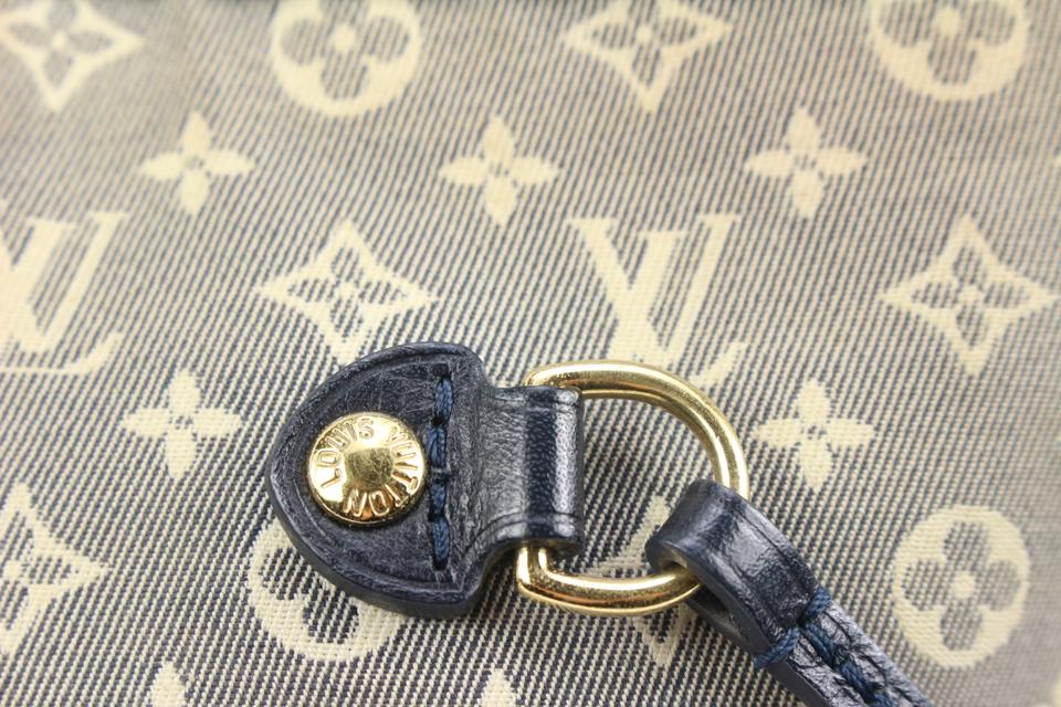 Louis Vuitton Grey x Navy Monogram Mini Lin Neverfull mm Tote Bag 77lk328s