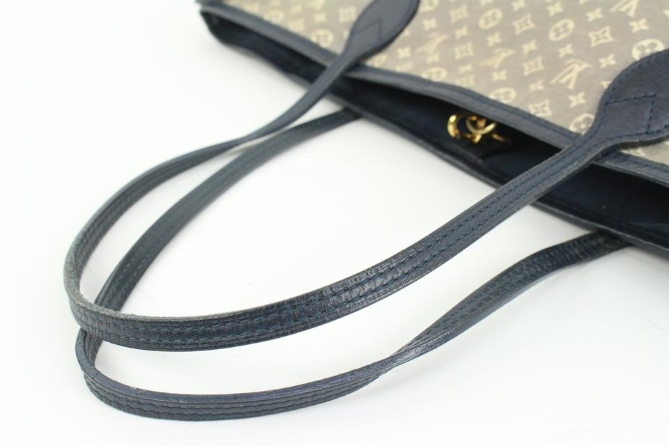 Louis Vuitton Grey Monogram Denim Mini Lin Neverfull MM Tote 2LVS61K For  Sale at 1stDibs