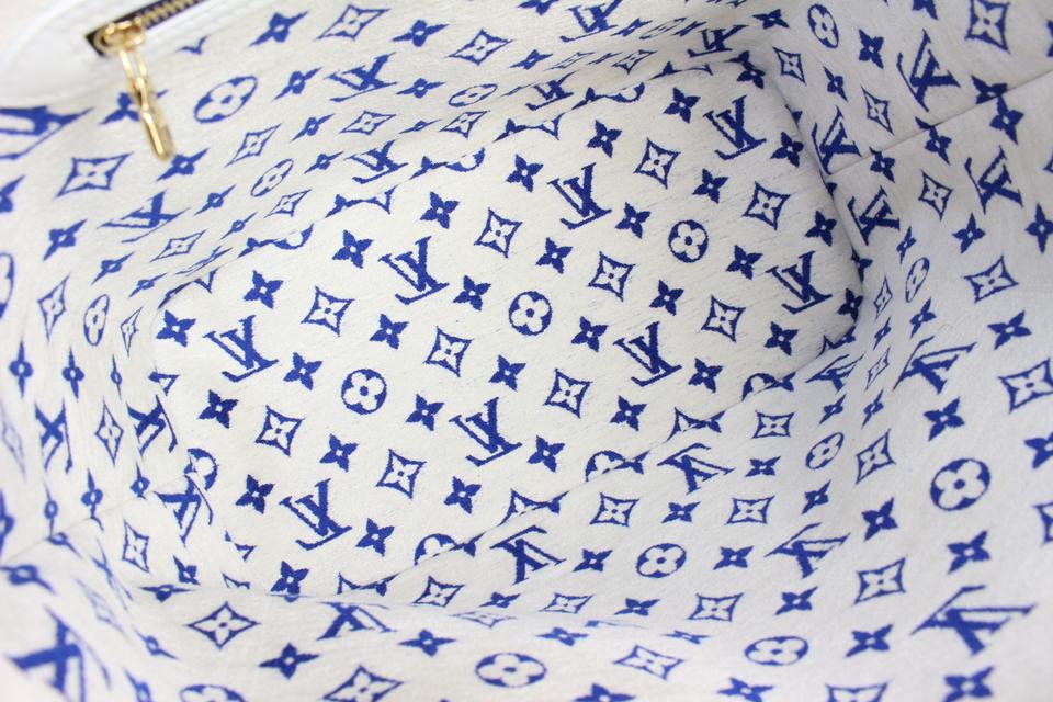 Louis Vuitton Blue Monogram Velvet Match Neverfull MM Tote
