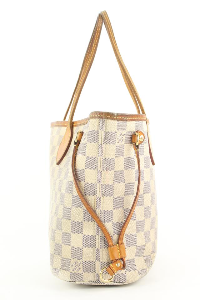 Louis Vuitton Small Damier Azur Neverfull PM Tote Bag 1lv53a