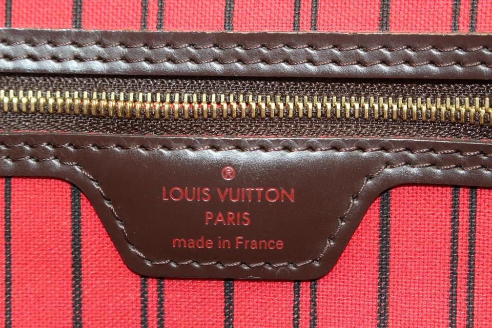 Louis Vuitton Damier Ebene Neverfull PM with Red Interior