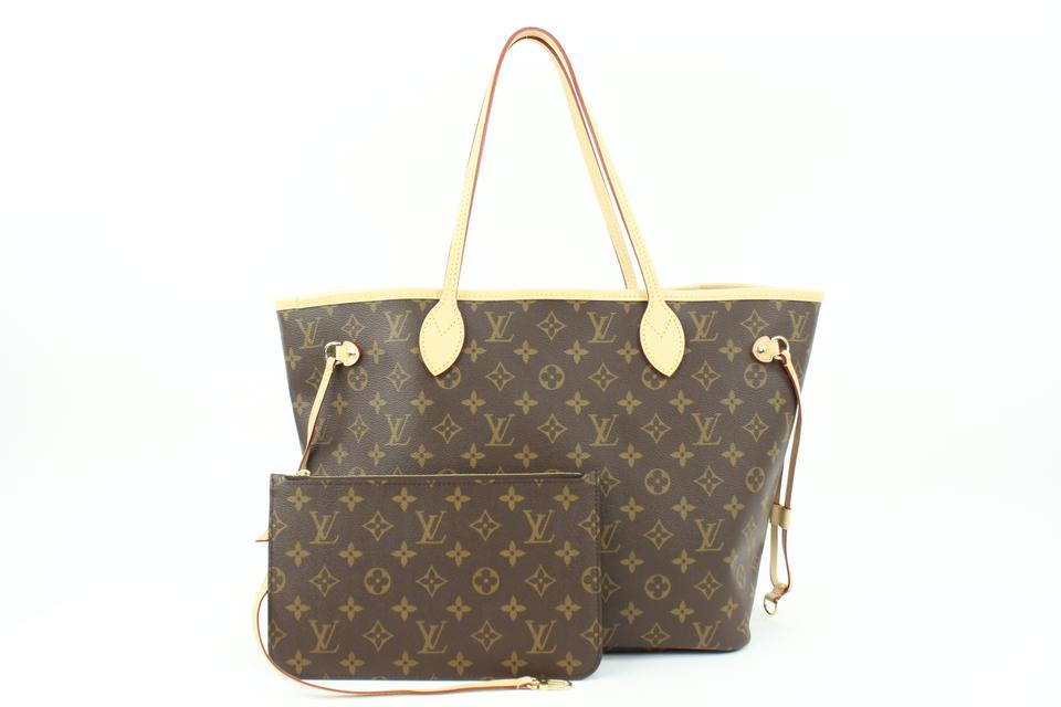 Neverfull cloth tote Louis Vuitton Beige in Cloth - 19089945
