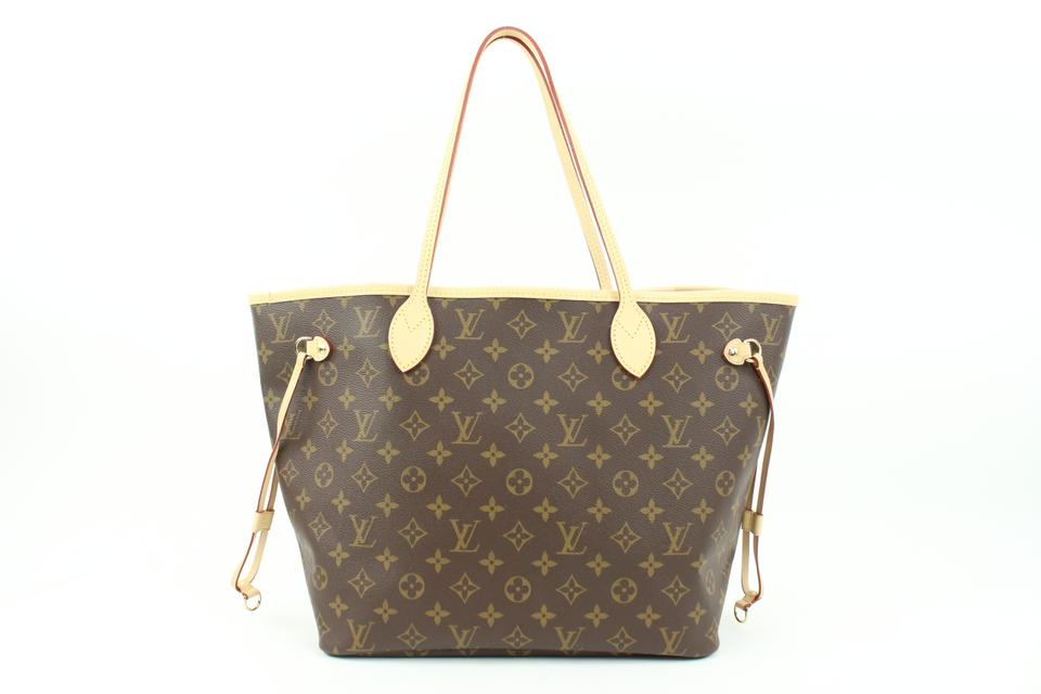 Neverfull cloth tote Louis Vuitton Beige in Cloth - 34379943