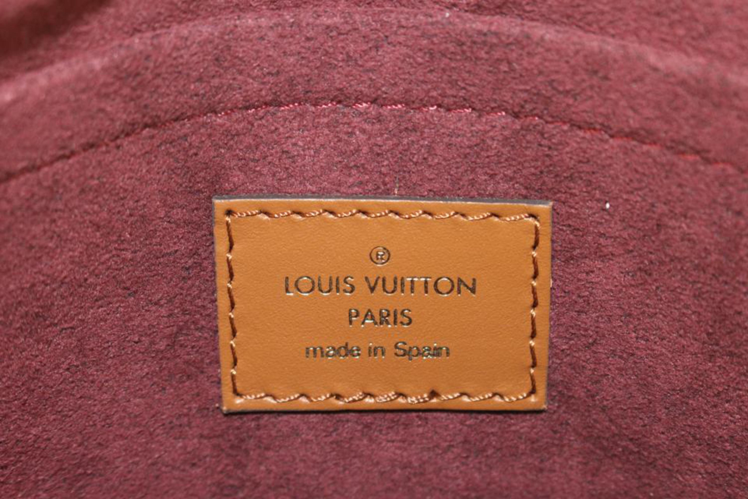 Louis Vuitton Burgundy Red Monogram Since 1854 Neverfull Pochette Wristlet