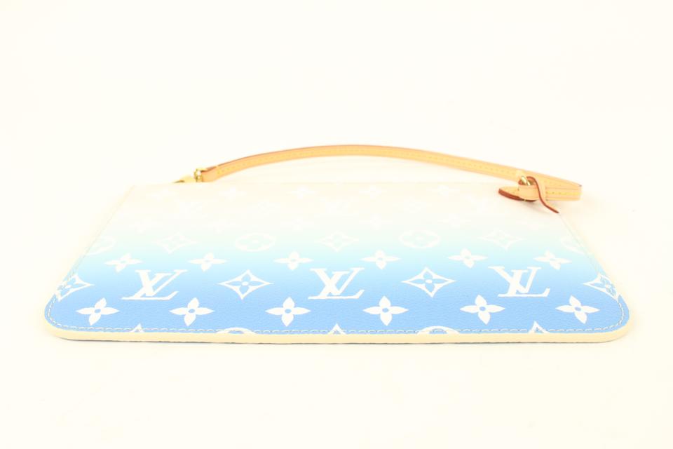 Louis Vuitton Limited Monogram Blue By the Pool Neverfull Pochette Wristlet