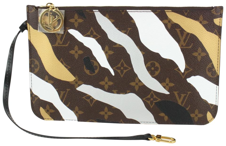 Louis Vuitton LVxLOL Camo Stripe Monogram Neverfull Pochette MM or