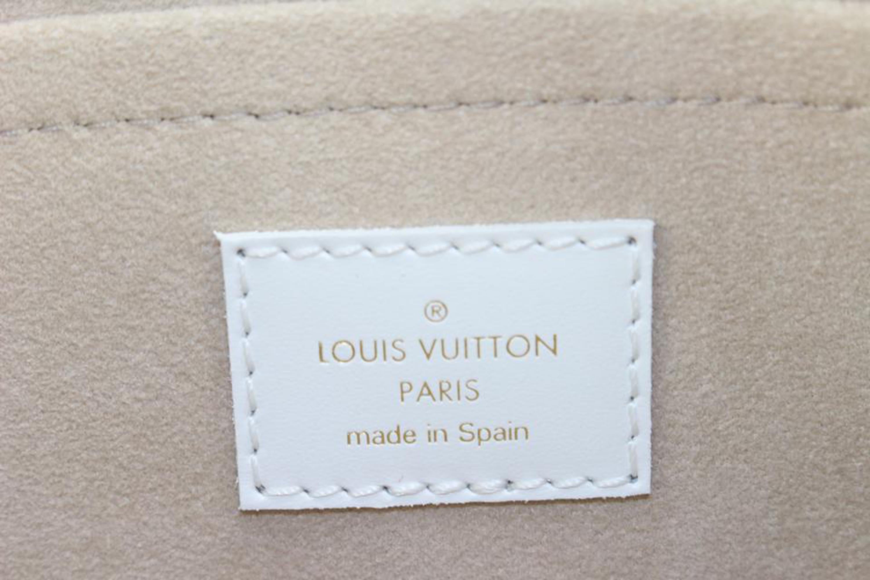 Louis Vuitton Silver Metallic Monogram Neverfull Pochette MM or GM Pouch  22lv824
