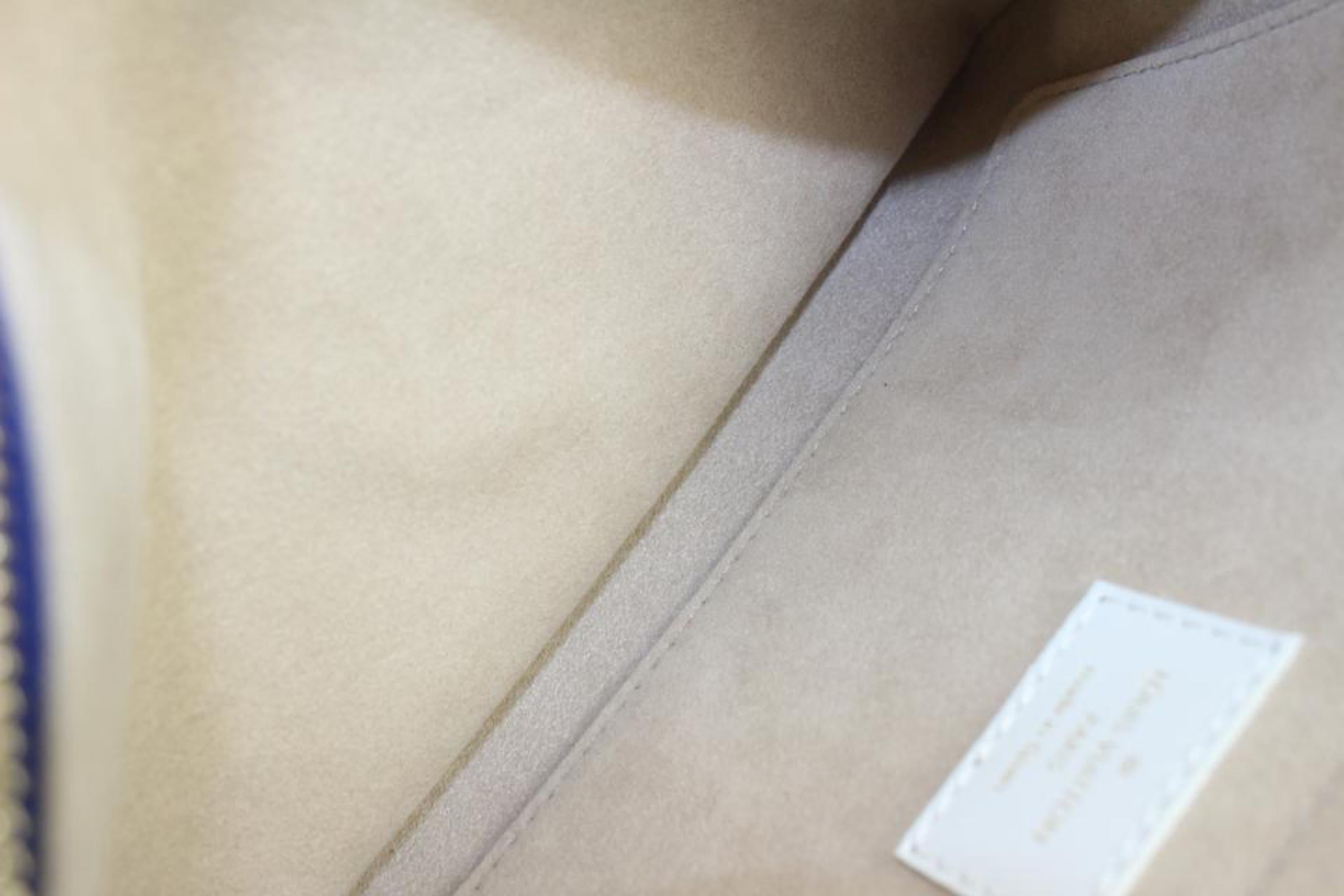 Louis Vuitton Blue Velvet Monogram Match Neverfull MM Towel Tote