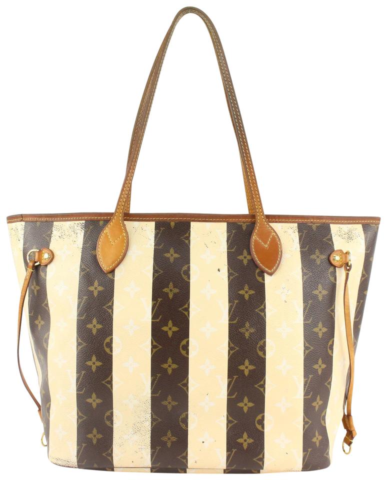 Louis Vuitton Rare Striped Monogram Rayures Neverfull MM Tote 1112lv50 –  Bagriculture