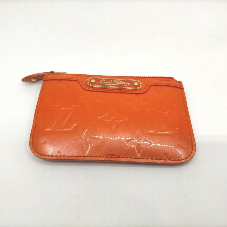 Louis Vuitton Orange Monogram Vernis Pochette Cles NM Key Pouch Keychain 862737