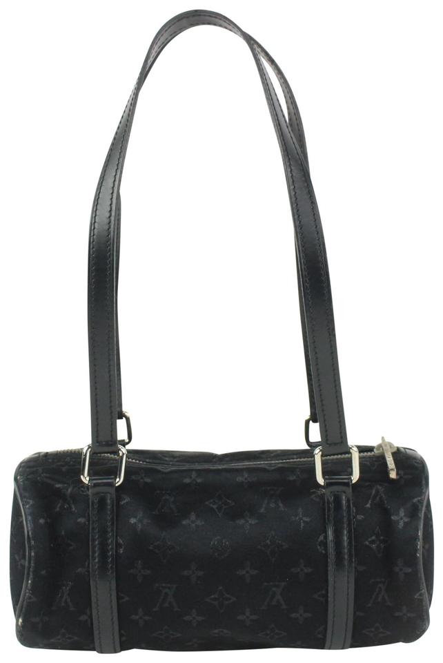 Louis Vuitton Black Monogram Satin Shine Mini Papillon 1122lv8