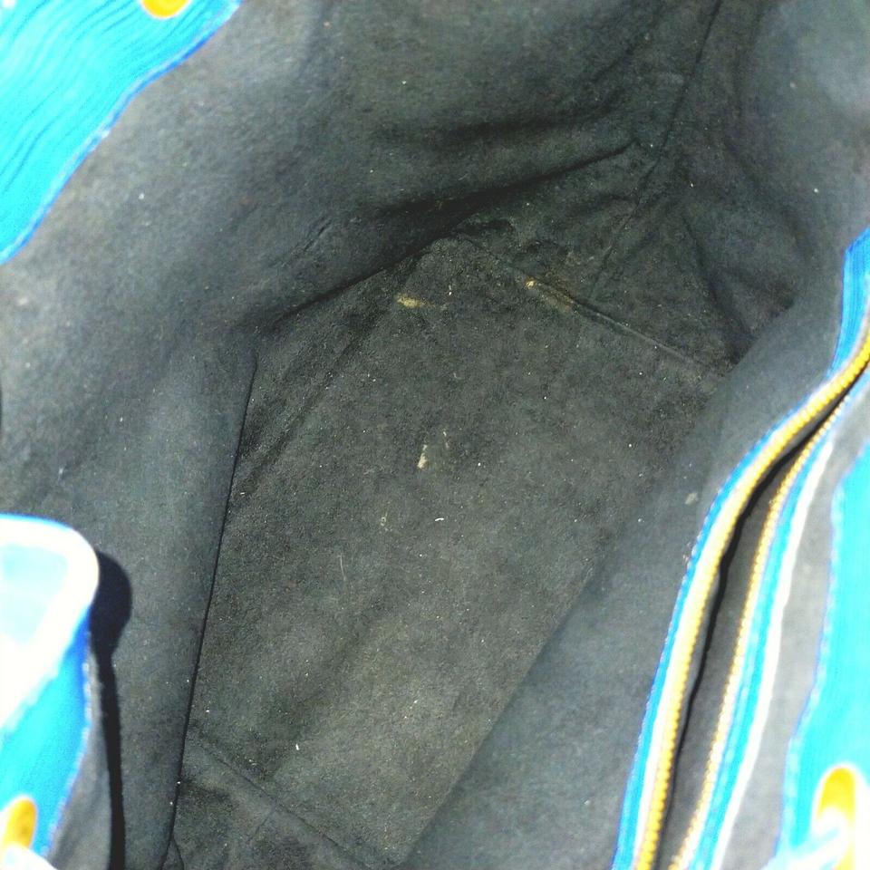 Louis Vuitton Blue EPI Leather Toledo Noe Petit Drawstring Bucket Hobo Bag 862875