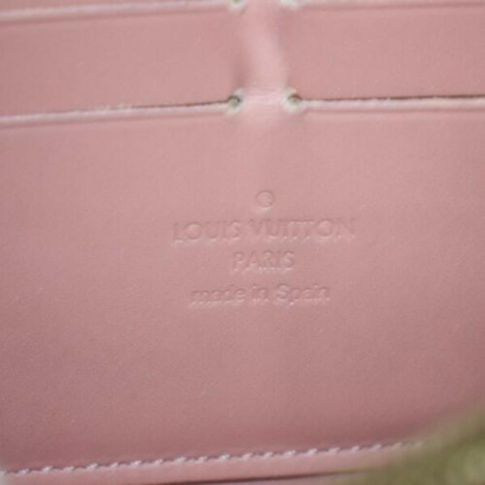Louis Vuitton Monogram Vernis Ikat Flower Zippy Wallet M90020 Rose Velours
