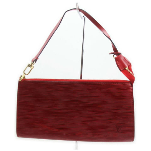 Louis Vuitton Red Epi Leather Pochette Accessories Wristlet Clutch Bag 862093