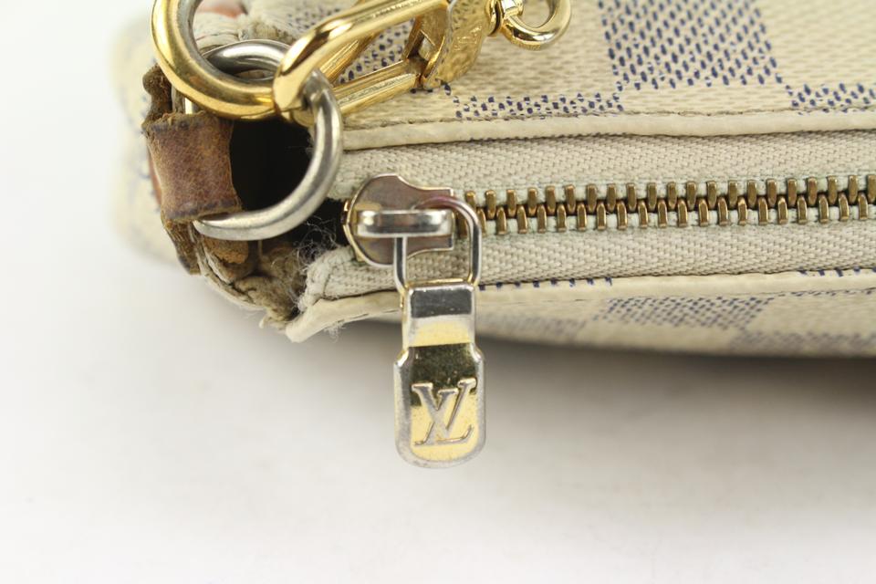 Louis Vuitton Damier Azur Pochette Eva Crossbody 2way Leather Chain  ref.293943 - Joli Closet