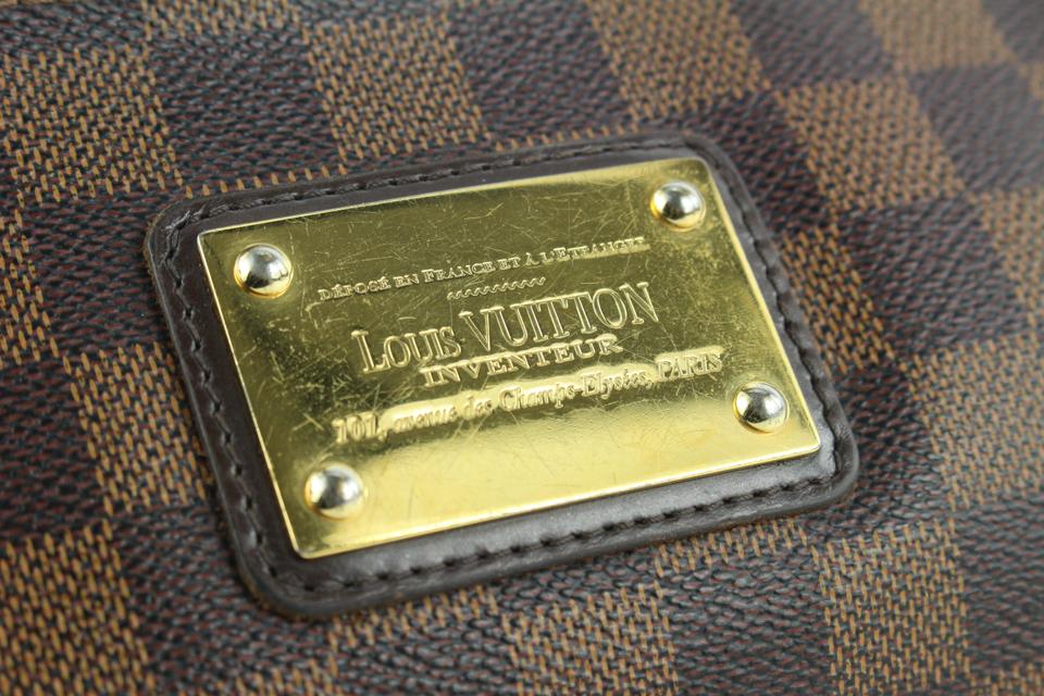 Louis Vuitton Louis Vuitton Eva Ebene Damier Canvas Pochette Bag +