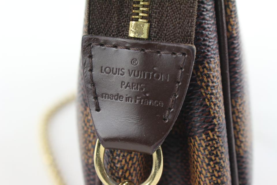 Louis Vuitton Damier Ebene Eva Pochette W/ Crossbody Strap