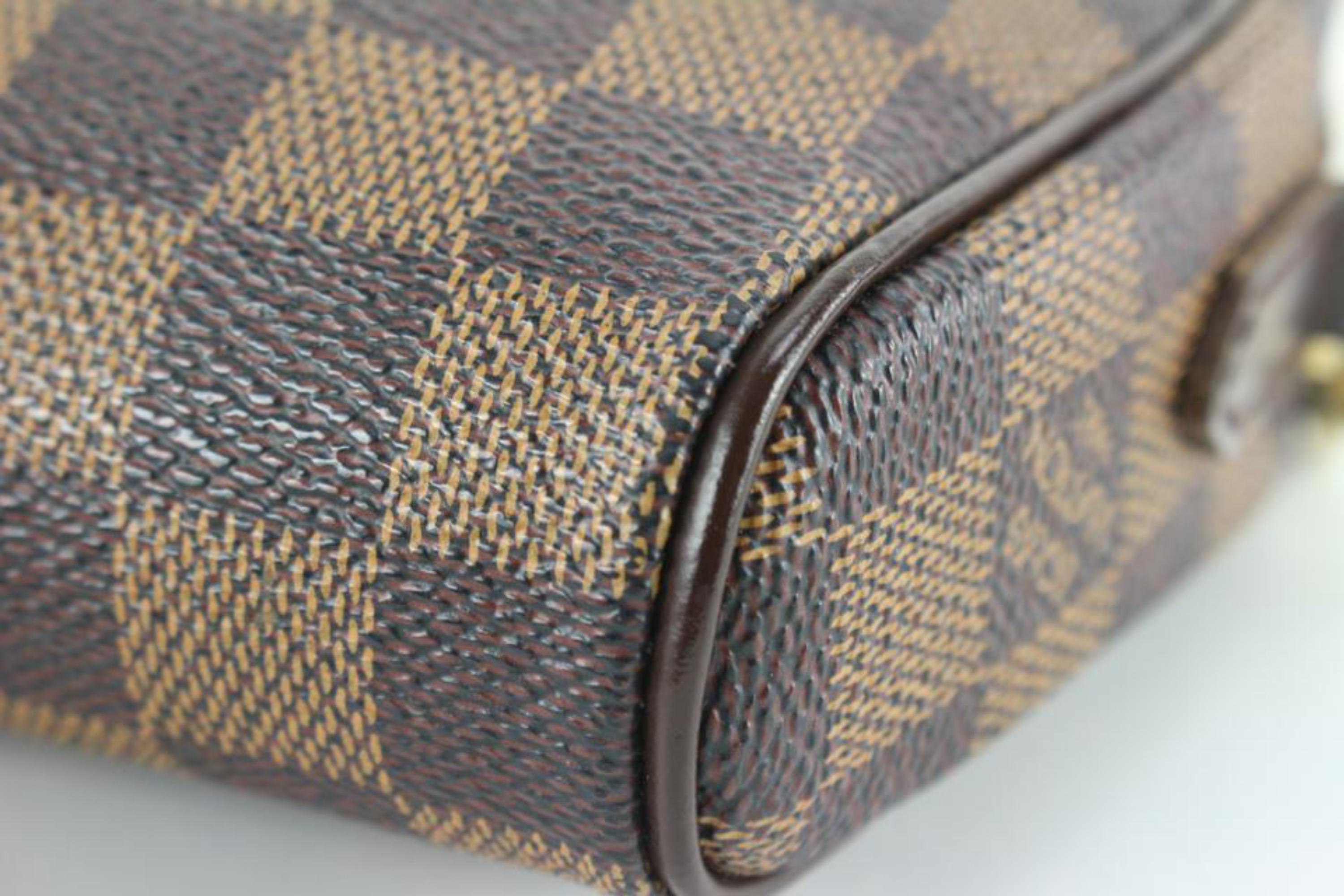 Louis Vuitton Brown Damier Ebene Ipanema Pochette Leather Cloth