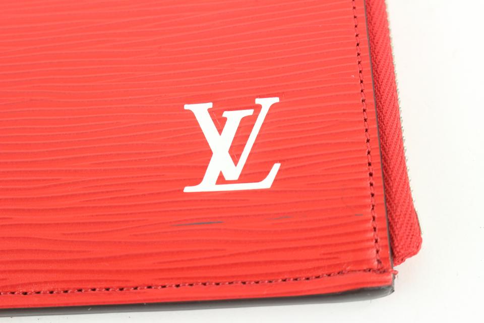 Louis Vuitton Supreme Red EPI Leather Pochette Jour GM Clutch Bag 600lvs615