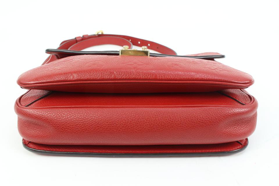 Louis Vuitton Pochette Metis Monogram Empreinte Leather Red 2285041