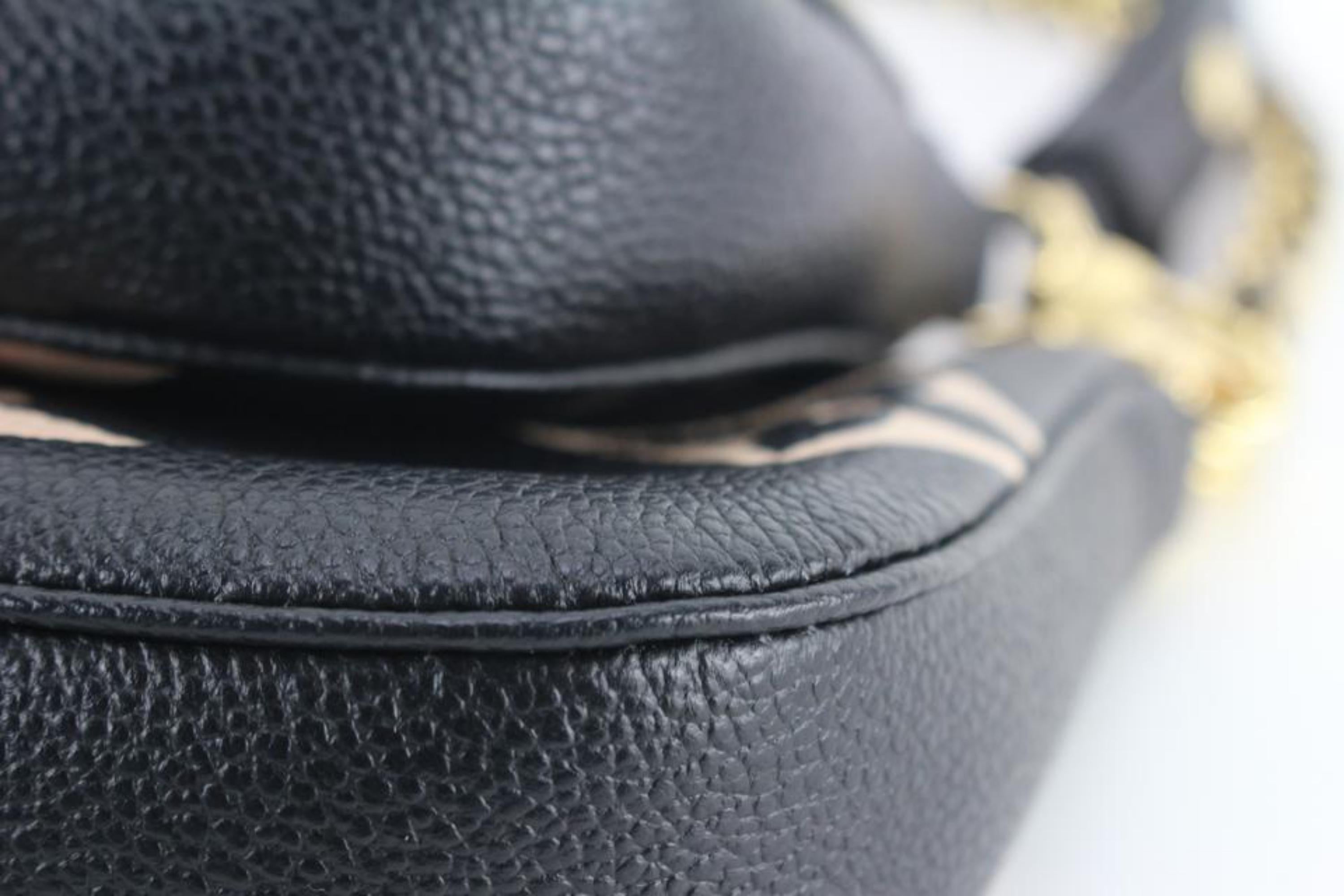 Louis Vuitton Multi Pochette, Black Empreinte Leather, Gold