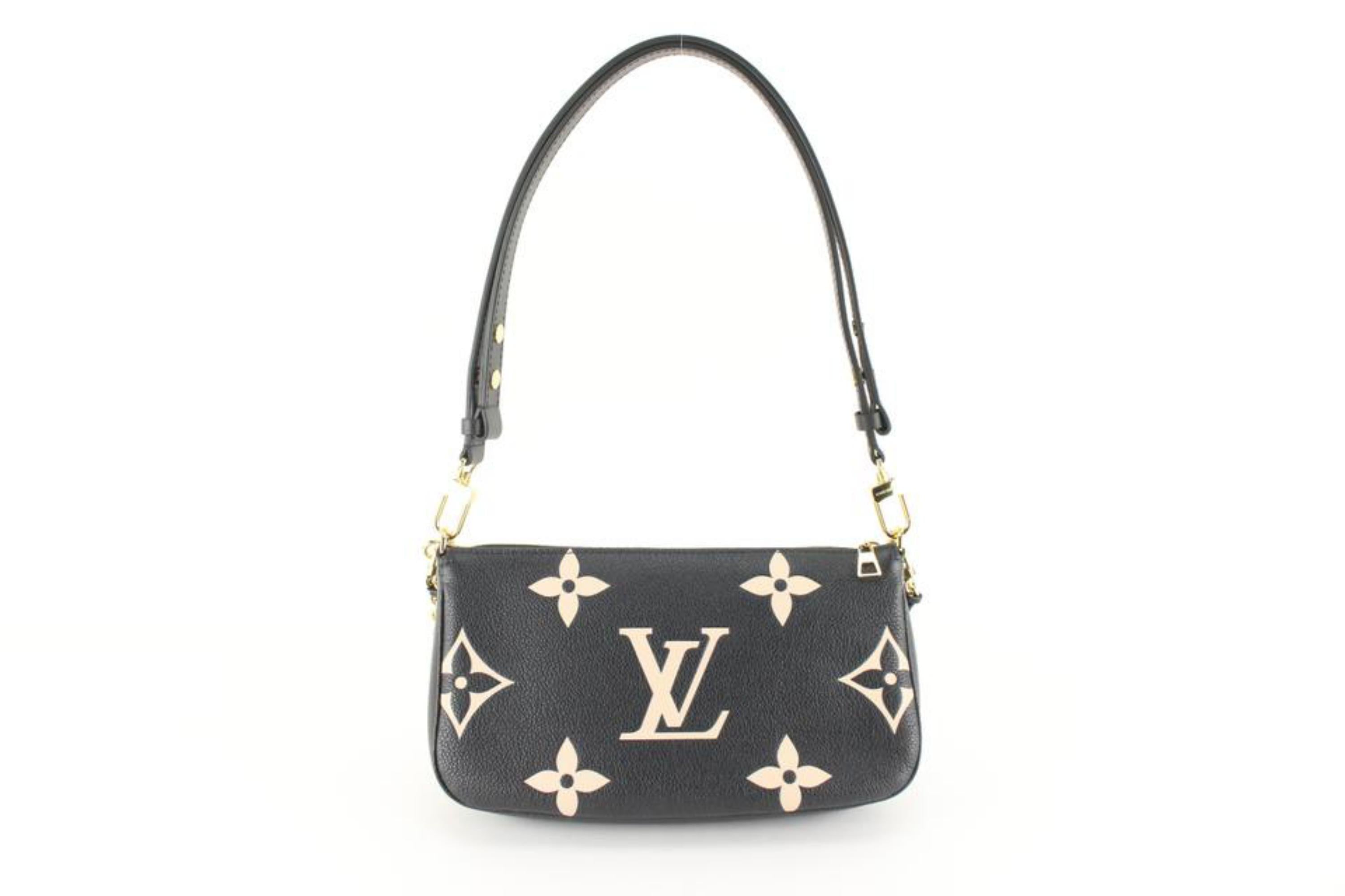 Louis Vuitton Favorite Black/Beige Monogram Empreinte