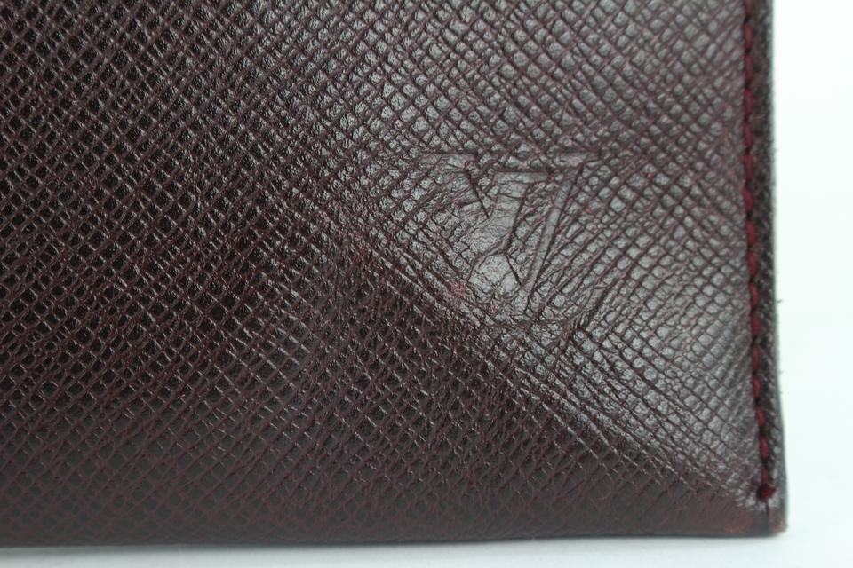 Louis Vuitton Bordeaux Taiga Leather Porte Documents Envelope Clutch 205lvs55