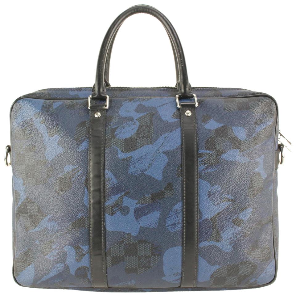 Louis Vuitton Porte-Documents Business Bag Damier Cobalt Blue