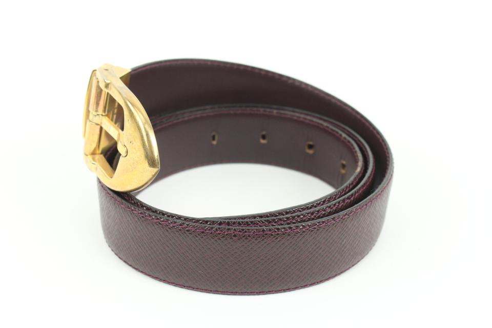Louis VUITTON 30mm belt in slate-coloured taiga leather…