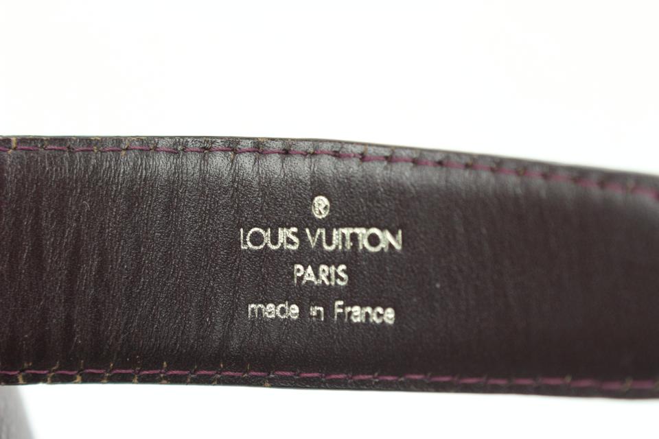 Louis Vuitton Bordeaux Taiga Leather Belt