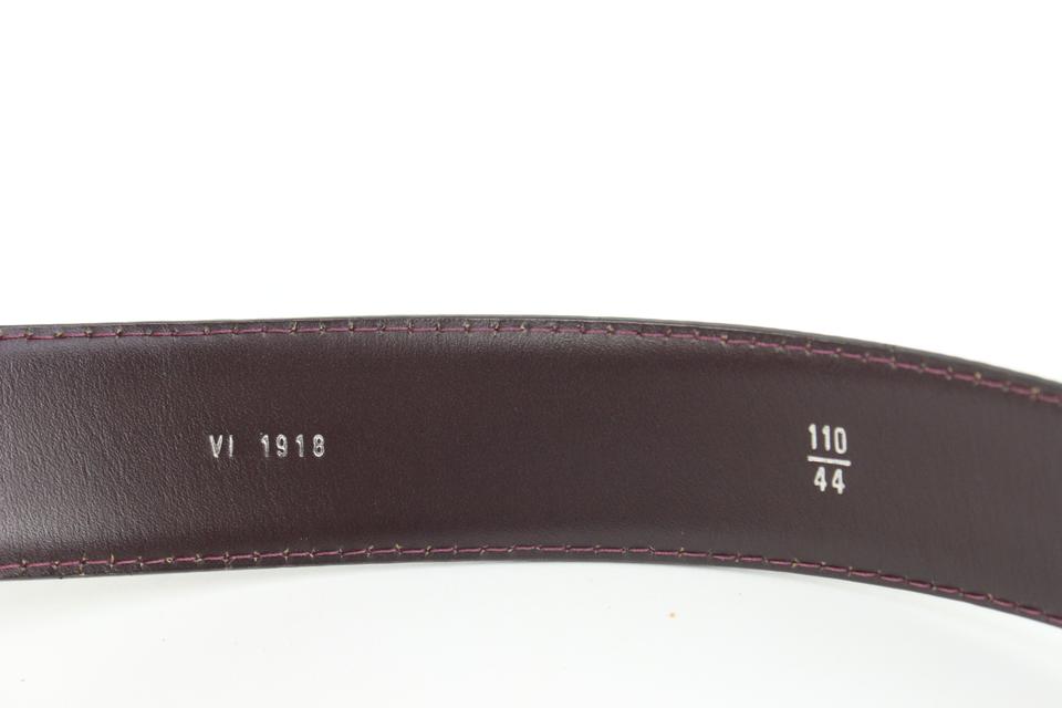 Louis Vuitton Black Leather Travelling Requisites Belt 110 CM at