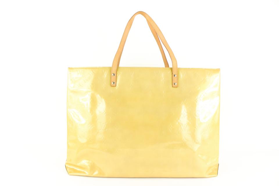 Louis Vuitton Yellow-Beige Monogram Vernis Reade GM Tote Bag 63lk512s