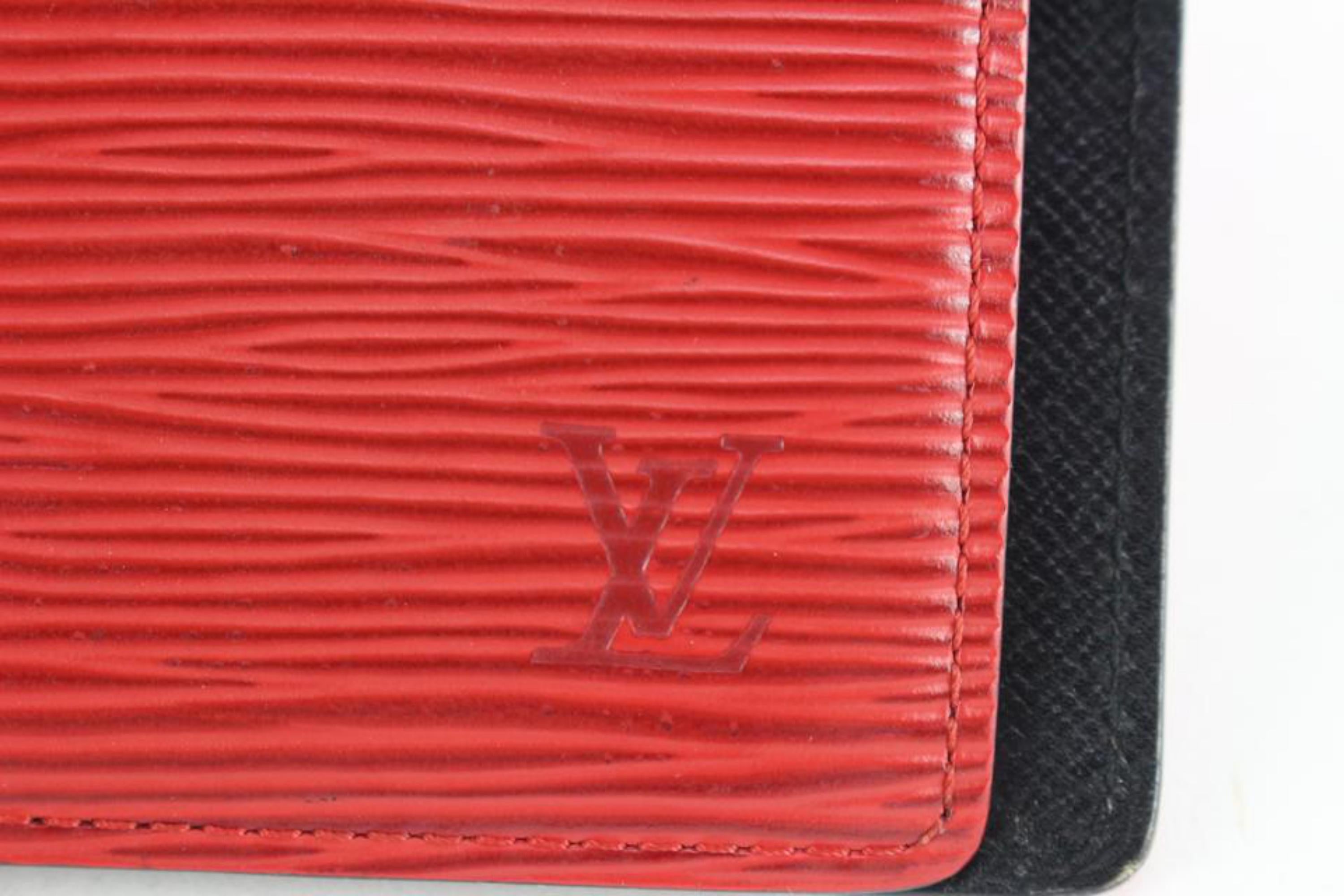 Louis Vuitton Epi Leather Small Ring Agenda Cover - Red Books