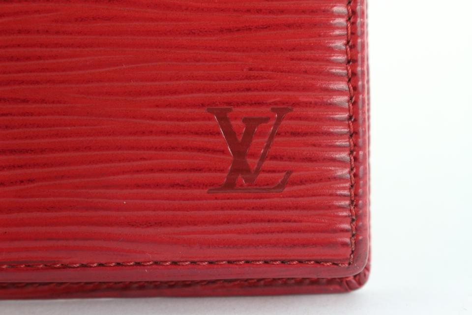 Louis Vuitton Red Epi Leather Accordion Coin Purse - Yoogi's Closet