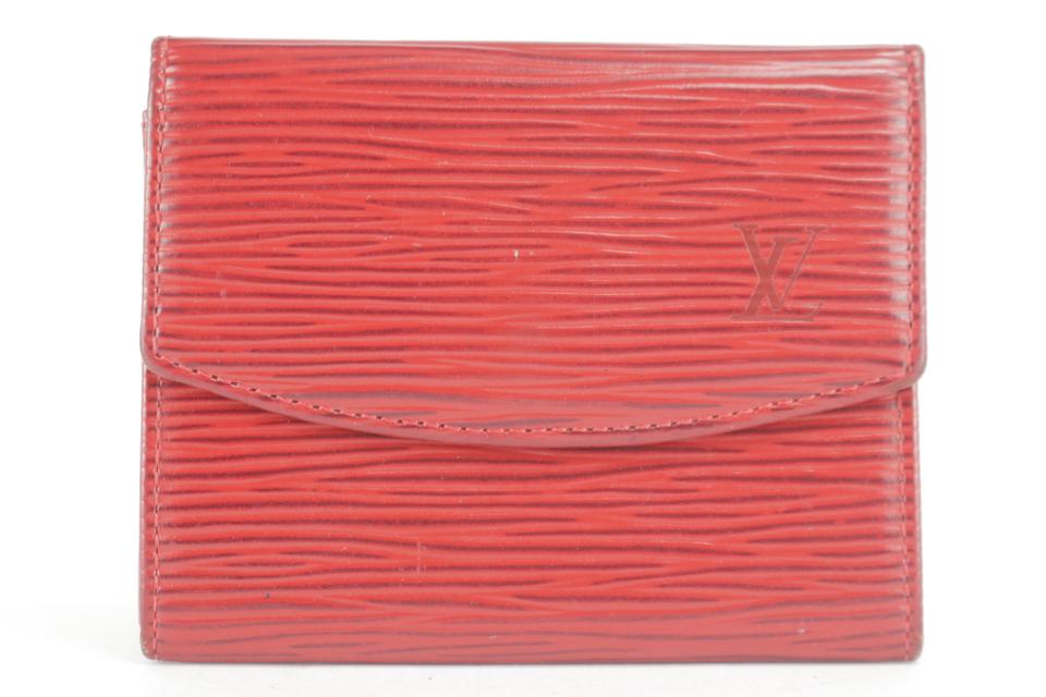 Louis Vuitton Red Epi Card Case Snap Pouch 1LK1210
