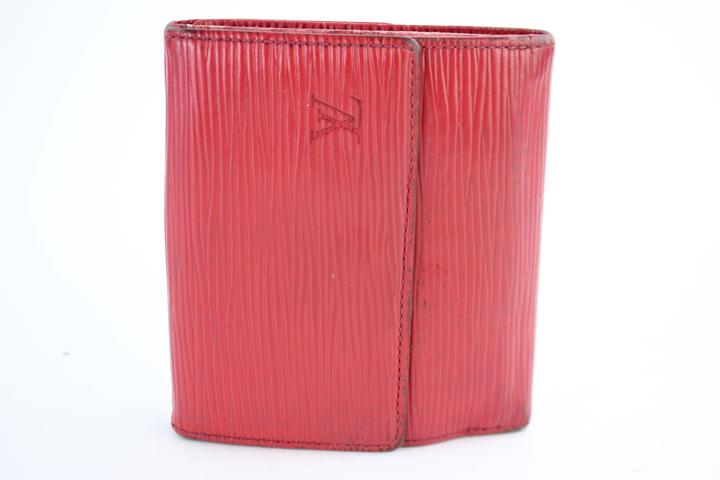 Louis Vuitton Red Epi Compact Wallet 7LK1002