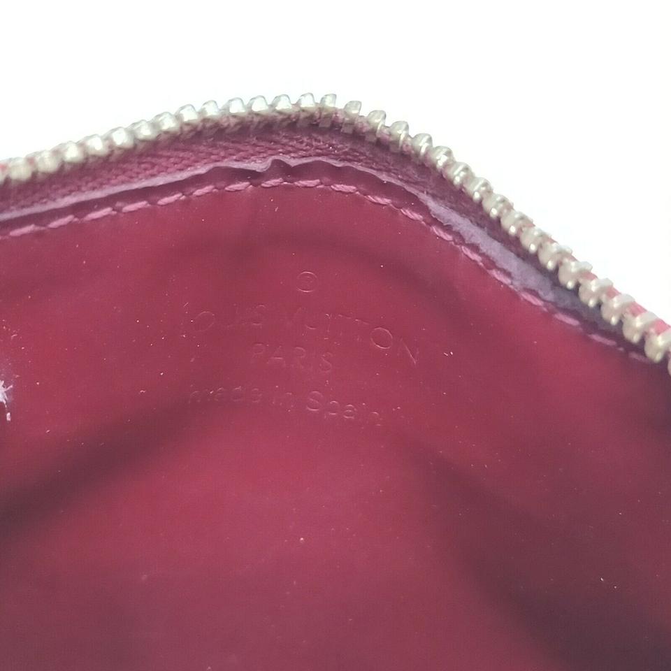 Louis Vuitton Red Monogram Vernis Collier Cube Pochette Necklace Bag 863354