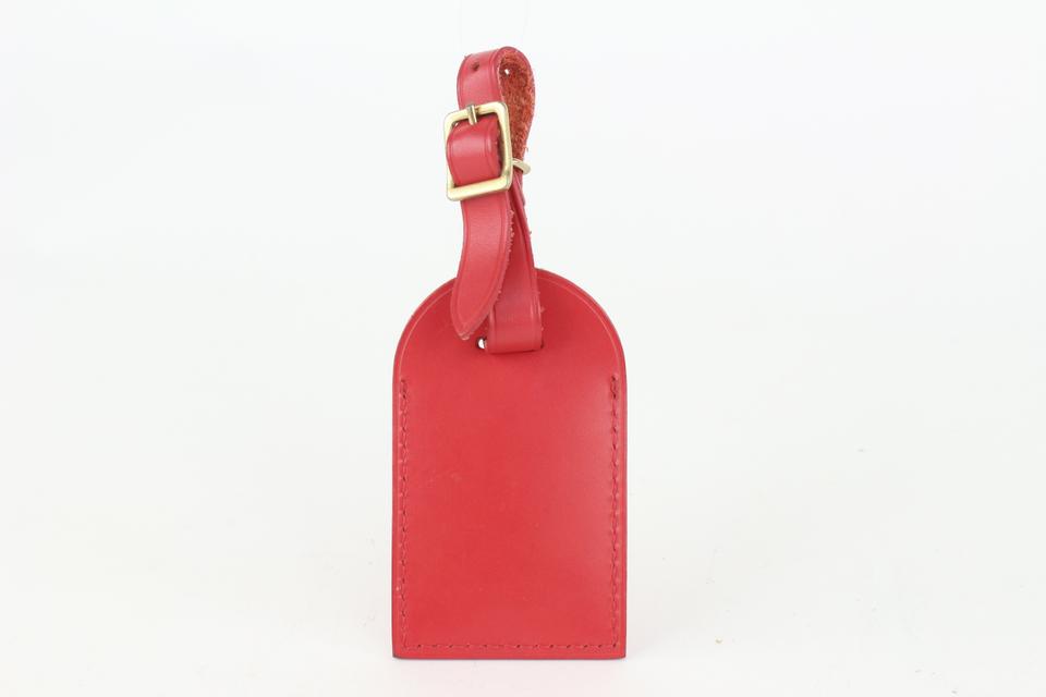Louis Vuitton Red Leather Luggage Tag 108lv52 – Bagriculture