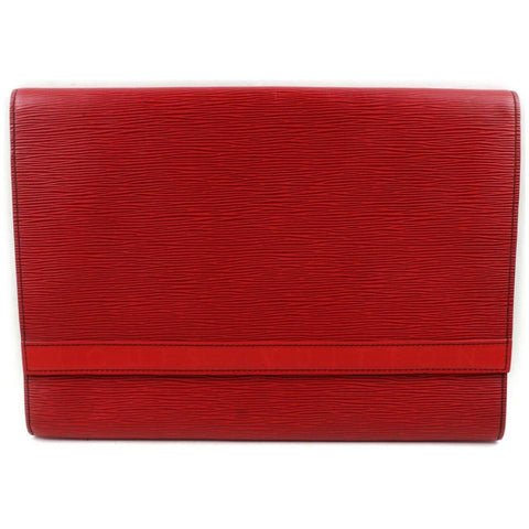 Louis Vuitton Pochette Business Flap Clutch Envelope Red Epi 872730