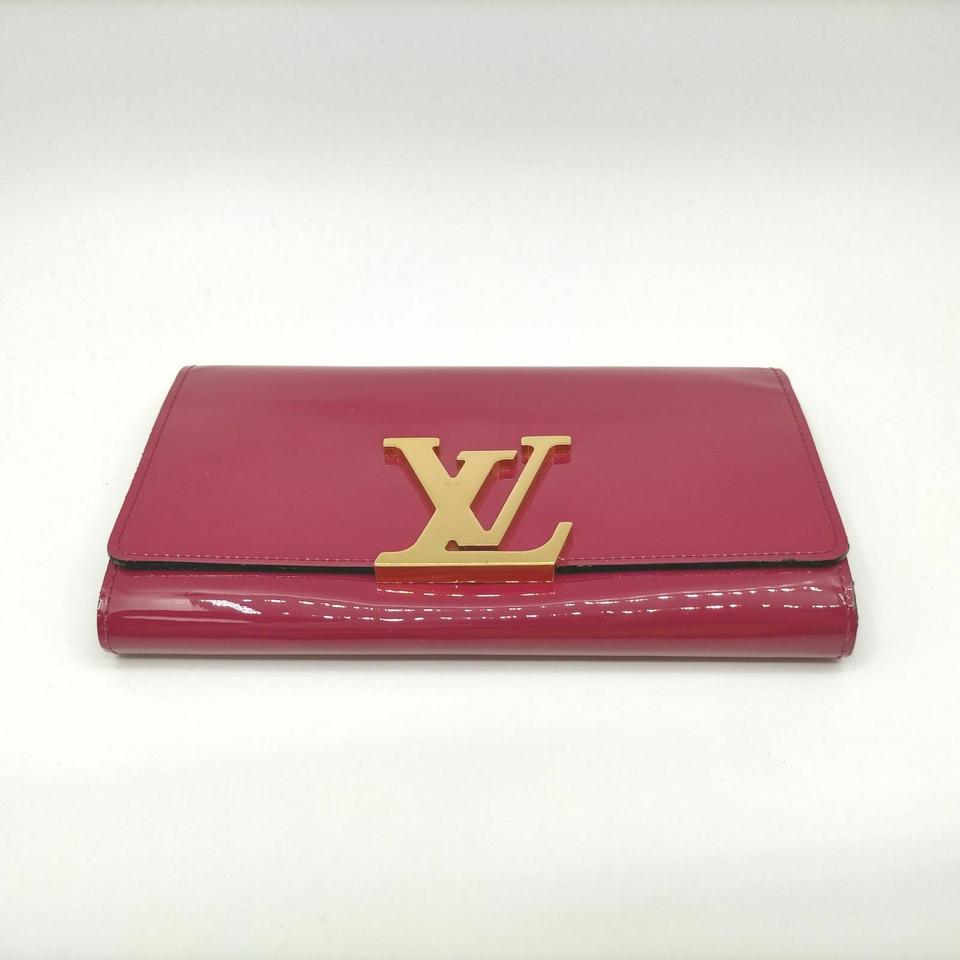 Louis Vuitton Rose Pop Monogram Vernis Port Feuille Vienoise French Purse  Wallet