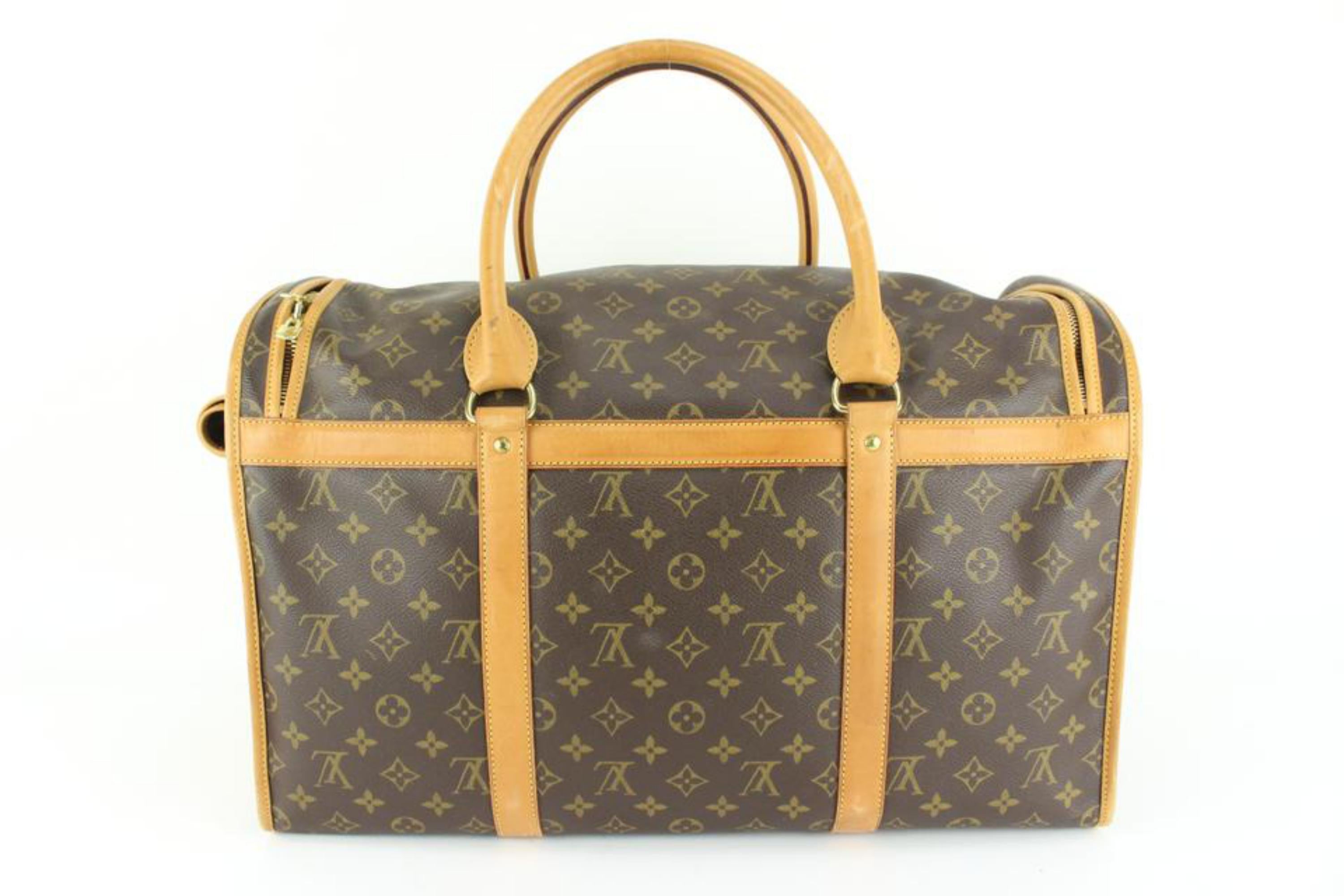 Louis Vuitton Discontinued Monogram Sac Chien 50 Dog Carrier Pet Travel Bag  818lv68