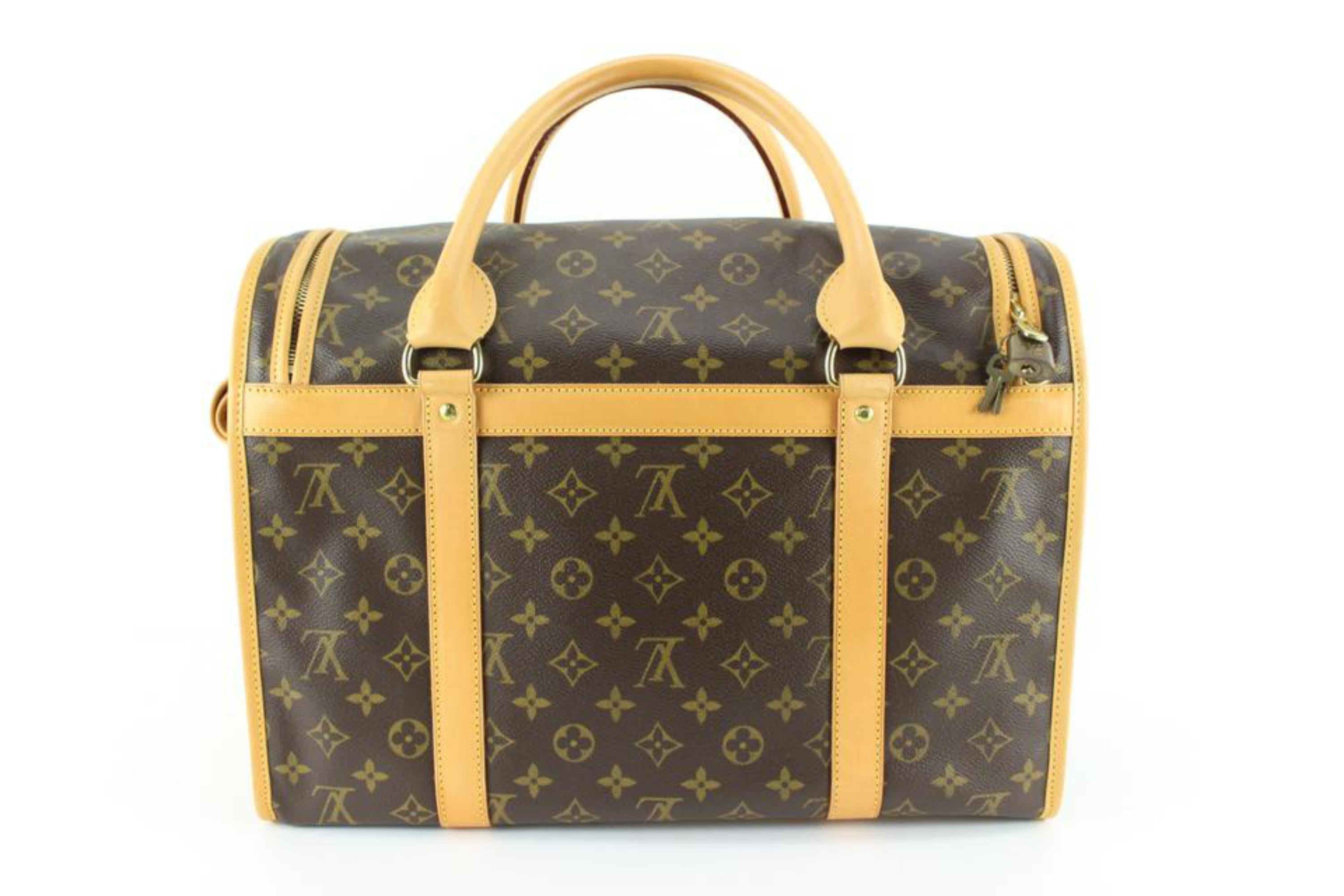 Louis Vuitton Dog Carrier 40 Monogram Canvas Luggage Bag