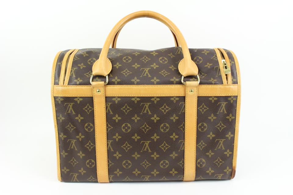 Louis Vuitton Sac Chien Monogram 40 Pet Dog Carrier 869733 Brown Coated  Canvas Weekend/Travel Bag - Tradesy