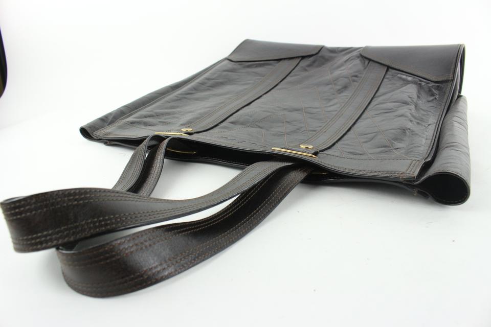 Louis Vuitton Runway Dark Brown Cuir Soana Leather Sac Wash 1LV418a