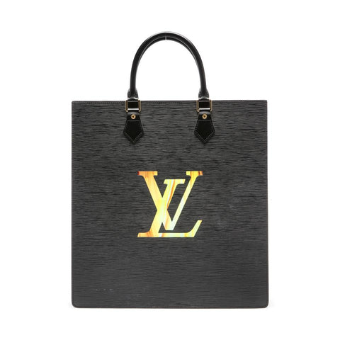 Louis Vuitton LV x Fabrizio Plessi Black Epi Leather Sac Plat Fusion LCD Tote 112lv2