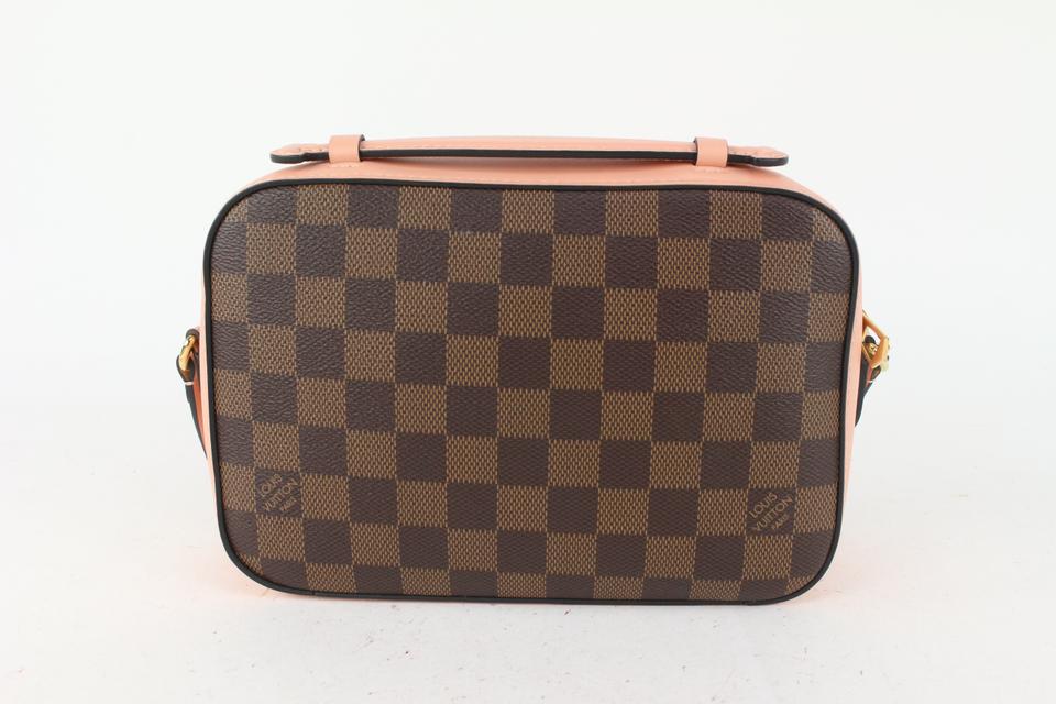 Brown Damier Ebene Coated Canvas and Pink Leather Santa Monica Camera Bag  Gold Hardware, 2019