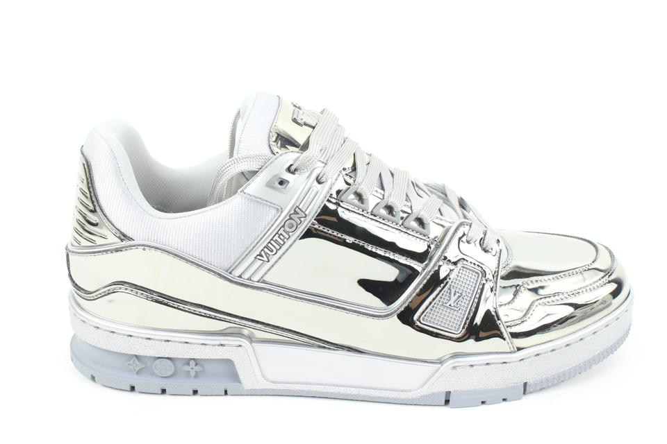 Louis Vuitton Men's 10 US Virgil Abloh Silver Mirror Sneaker  124lv4