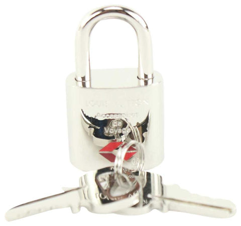 Louis Vuitton TSA De Voyage Padlock Silver and 2 Key Set Lock 57lk63s